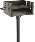 Heavy-Duty Park-Style Charcoal BBQ Grill for Camping, Outdoor Cooking, Backyard, Patio, Camp Grilling Barbecues, 15.5" x 15" x 8.25"h.