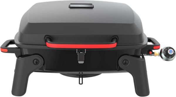 Mega 1-Burner Portable Gas Grill with Locking Lid, 11,000 BTU Stainless Steel Burner, Foldable Legs, Small Propane Grill for Outdoor Cooking, Camping, BBQs, Patios, and Gardens